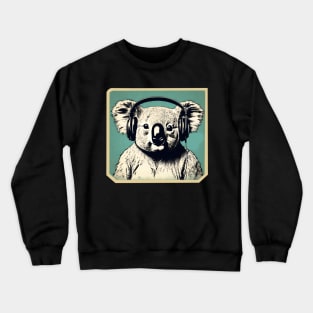 Koala with headphones Crewneck Sweatshirt